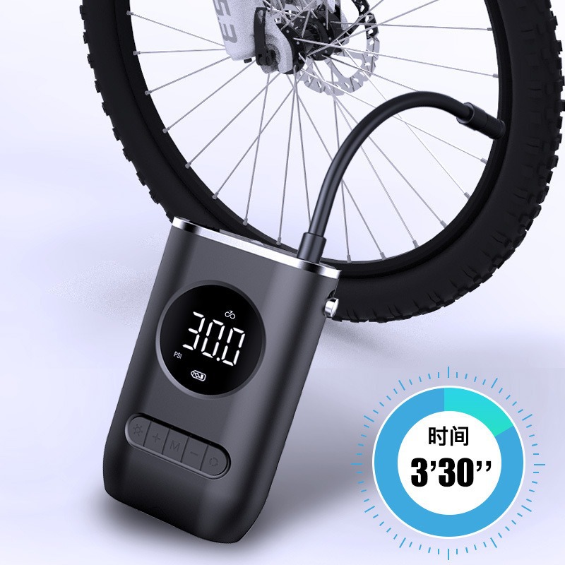 Cross-Border Portable Mini Electric Bicycle Tire Pump, Car Charger, Dual-Use Air Pump
