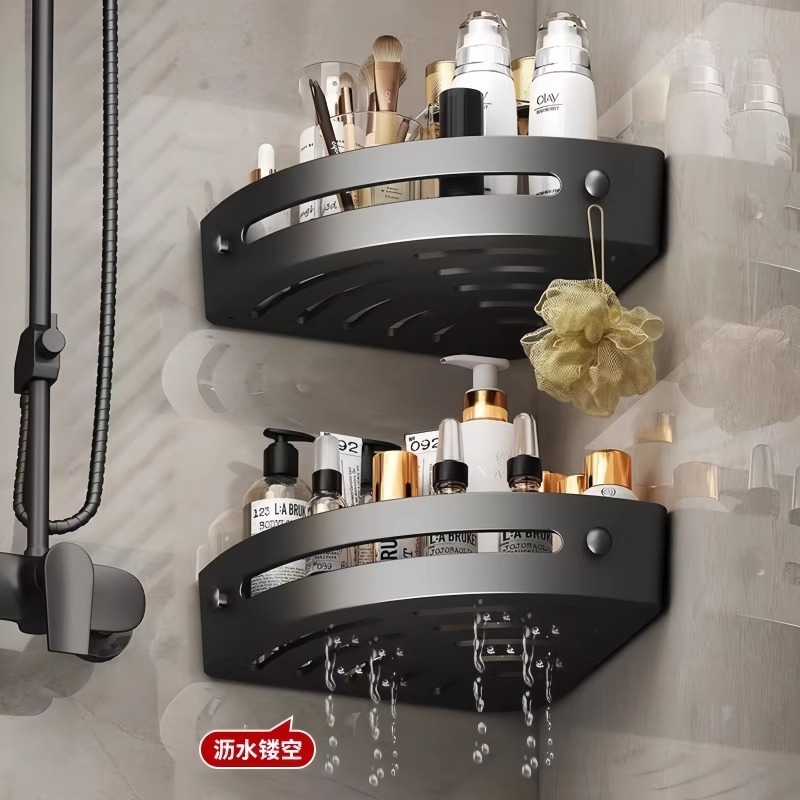 Bathroom Storage Rack Bathroom Tripod Punch-Free Wall-Mounted Toilet Washbasin Wall Storage Shelf