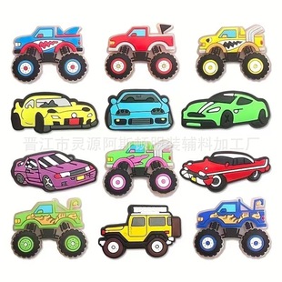 New Car Series Crocs Shoes Flower Pvc Drop Plastic Shoe Buckle Cross-Border E-Commerce DIY Shoe Accessories Beach Shoe Decorations