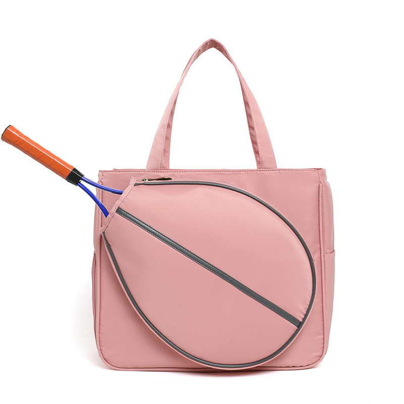 Bolsas de tenis independientes de zapatos portátiles transfronterizas bolsas de pelota calientes de gran capacidad de hombro de alto valor de cara bolsas de bádminton femeninas