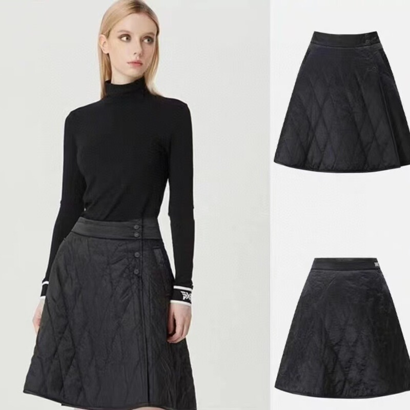 Autumn and Winter Warm Windproof down Short Skirt Pants, Fashionable and Versatile Elegant Women's High Collar Bottoming Shirt Suit