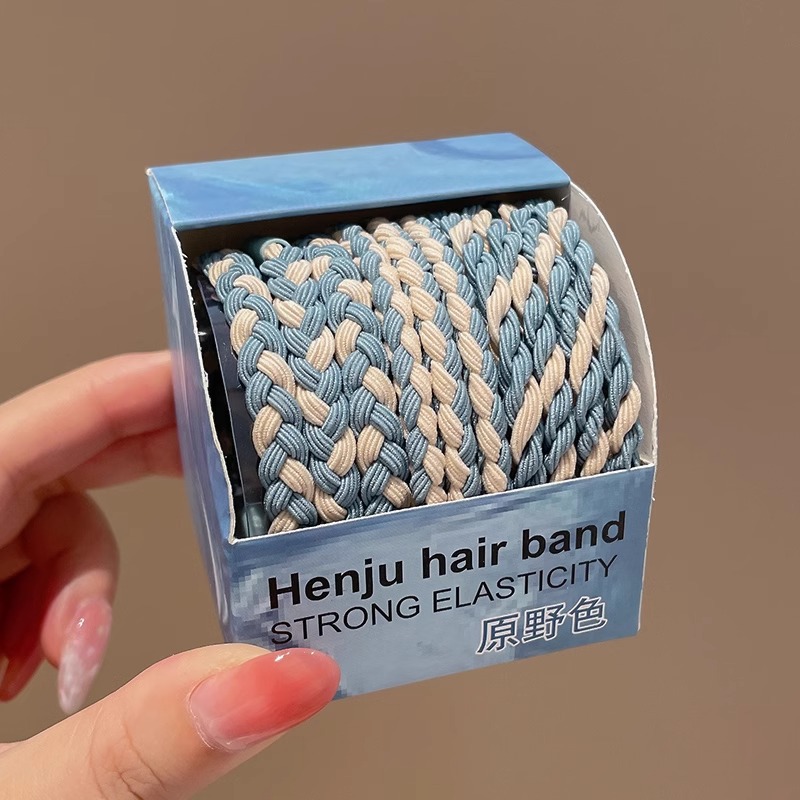 Cuerda de cabeza negra, banda de goma, banda de goma para mujer, cola de caballo alta, cuerda para el cabello, lazo para el cabello, funda de cuero, nuevo cabello atado, 2025