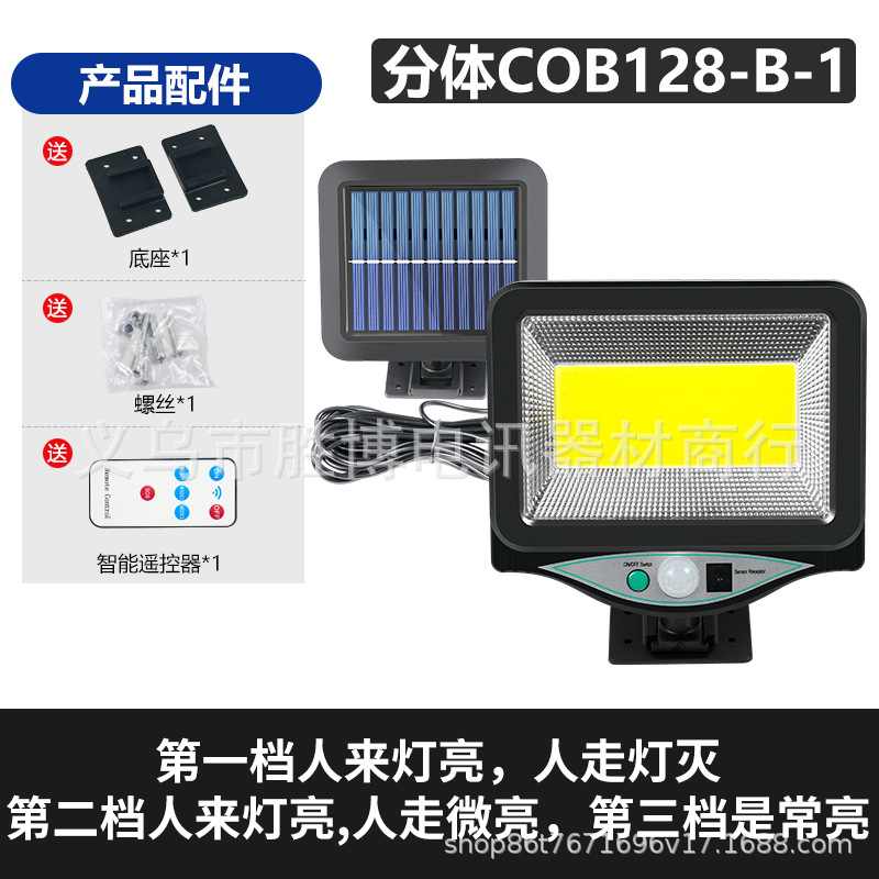 Luz solar transfronteriza de inducción del cuerpo humano lámpara de patio dividida al aire libre lámpara de pared solar recargable lámpara de iluminación