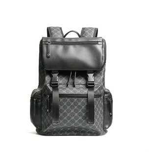 Cross-Border New Style Backpack Men's Trendy Brand Business Backpack High-End Printed Large-Capacity Men's Computer Bag for Commuting