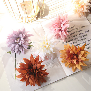 Simulation flowers Dali Hua Headou Flower Flower Head Flower Head Povery Wedding DIY Fake Flower Material Decoration Silk Flower Manufacturer Direct Sales