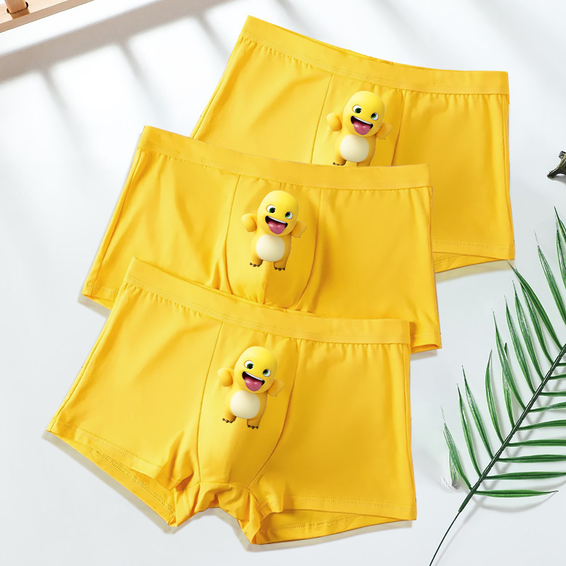 Milk Dragon Men's Underwear Cute Cartoon Funny Adult 2025 New Men's Boxer Briefs Pure Cotton Winter