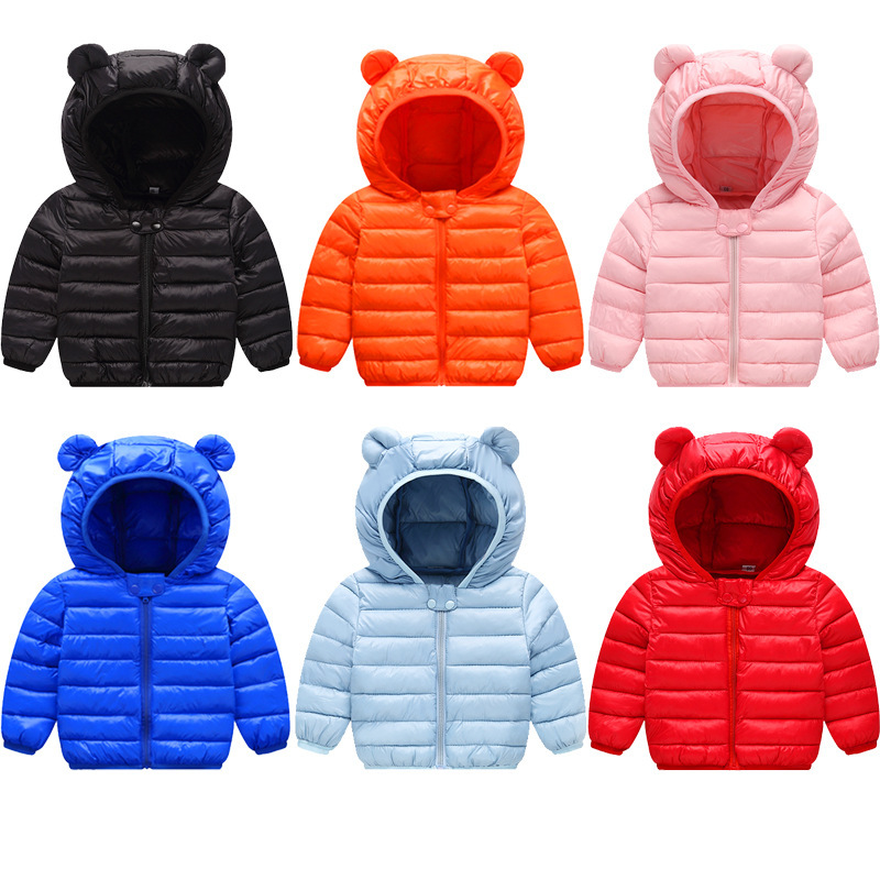 Foreign trade children's cotton-padded coats, autumn and winter warm outerwear, infant cotton-padded jackets, toddler and baby clothing, lightweight cotton-padded clothes for boys and girls.