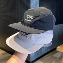 夏季复古日系工装速干格纹平檐宽檐户外运动男女遮阳防晒棒球帽