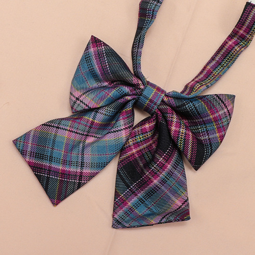 Japanese plaid jk bow tie flower collar female graduation photo college style shirt Korean style bow ins sailor suit