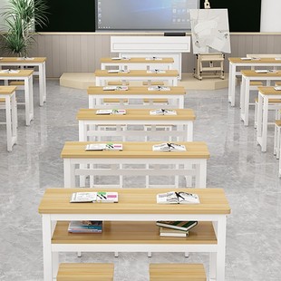 School desks and chairs suit primary and secondary school children's classroom tutorial class training class high cram school double study table