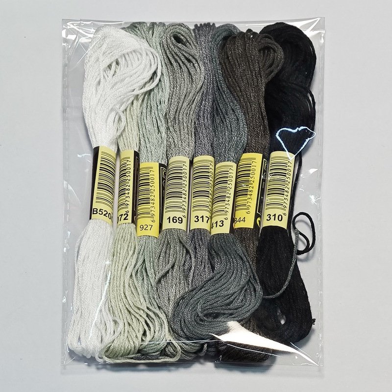 メーカー直供十字刺繍線グラデーション色8本の組立ライン刺繍線刺繍手diy編みカラフル配線|undefined