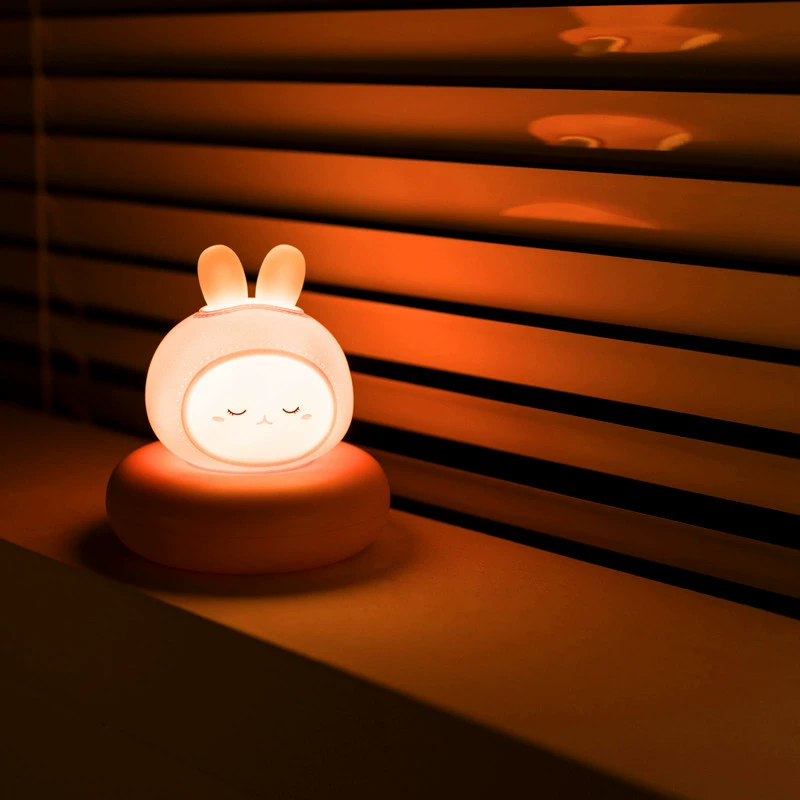 Table night light, induction rabbit for bedroom for breastfeeding, human sensor