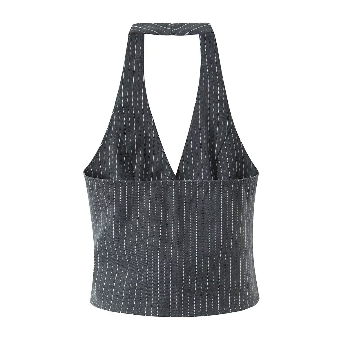 TAOP & ZA ropa de mujer verano 2026 nuevo estilo europeo y americano de moda pura para una sola fila de chaleco de cuello colgante