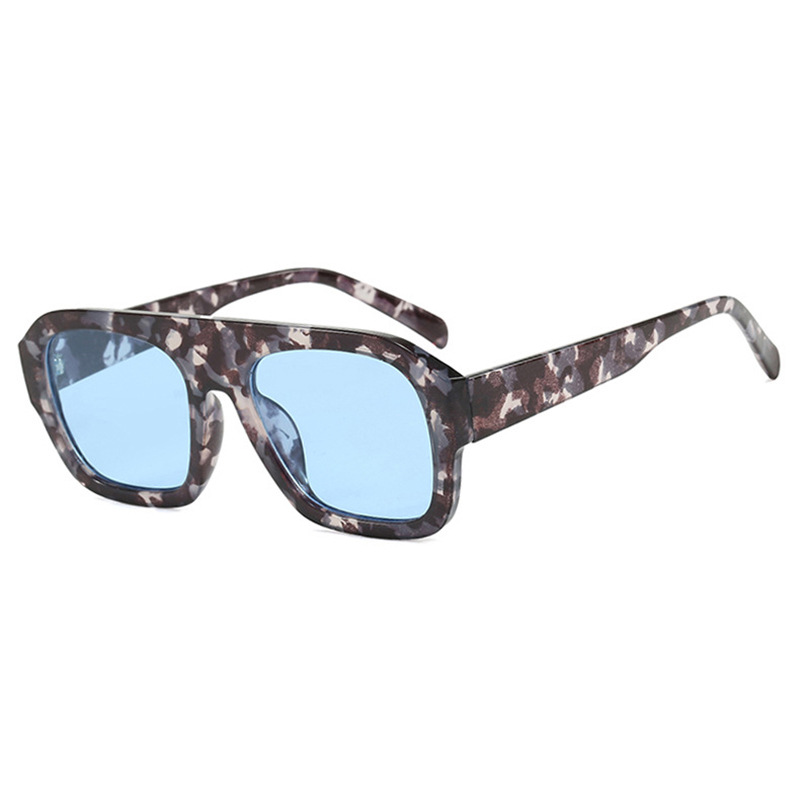 2024 Gafas de sol de montura de piloto de una sola viga simples de alta gama transfronterizas