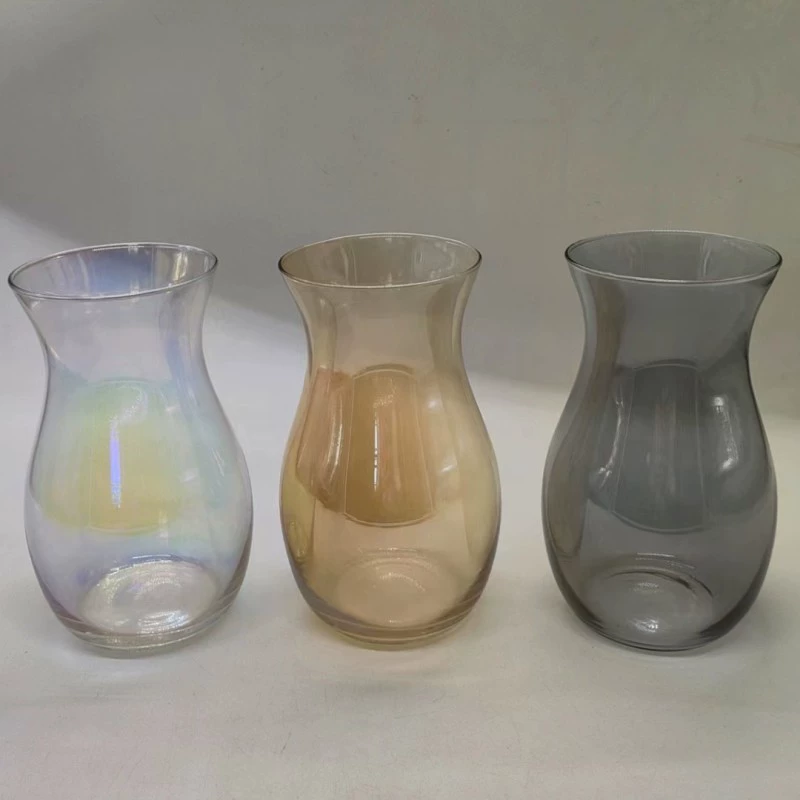 Простая Современная прозрачная стеклянная ваза Лютик тюльпан вспышка Настольный цветок украшение для гостиной богатая бутылка