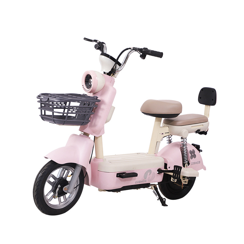 Nuevas bicicletas eléctricas cosmos larga duración scooter hombre y mujer dos ruedas coche de batería coche ligero de batería de plomo ácido