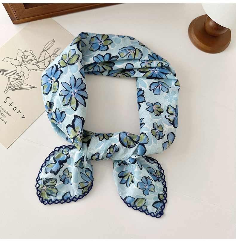 Women's Elegant Sweet Printing Cotton And Linen Silk Scarf display picture 3