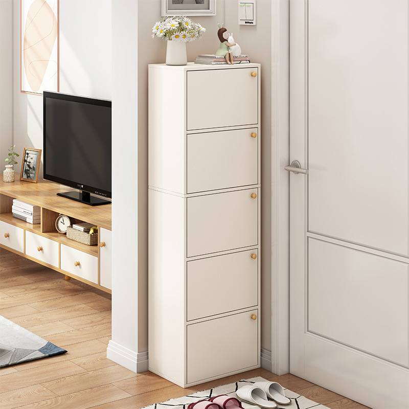 Home Entrance Narrow Tall Standing Indoor Dustproof Large Capacity Storage Cabinet Simple Small Apartment Shoe Rack
