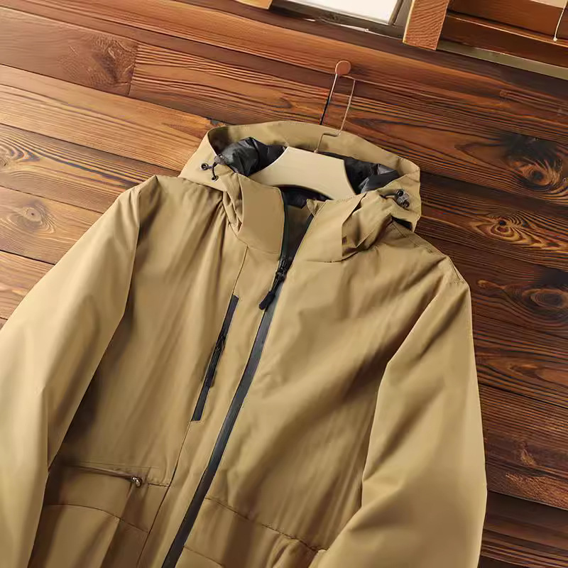 Pánské oblečení Outdoor Bird podzimní a zimní pánská větruodolná a nepromokavá bunda Assault teplá s kapucí a bavlněným kabátem, trendy_voghion.com