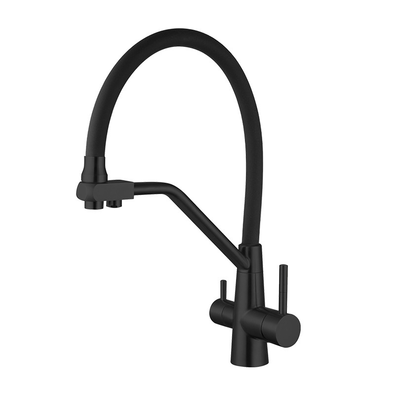 Dibujo de alambre de color universal tubería de hortales fría y caliente grifo de acero inoxidable color universal mezcla de agua de cocina grifo de comercio exterior