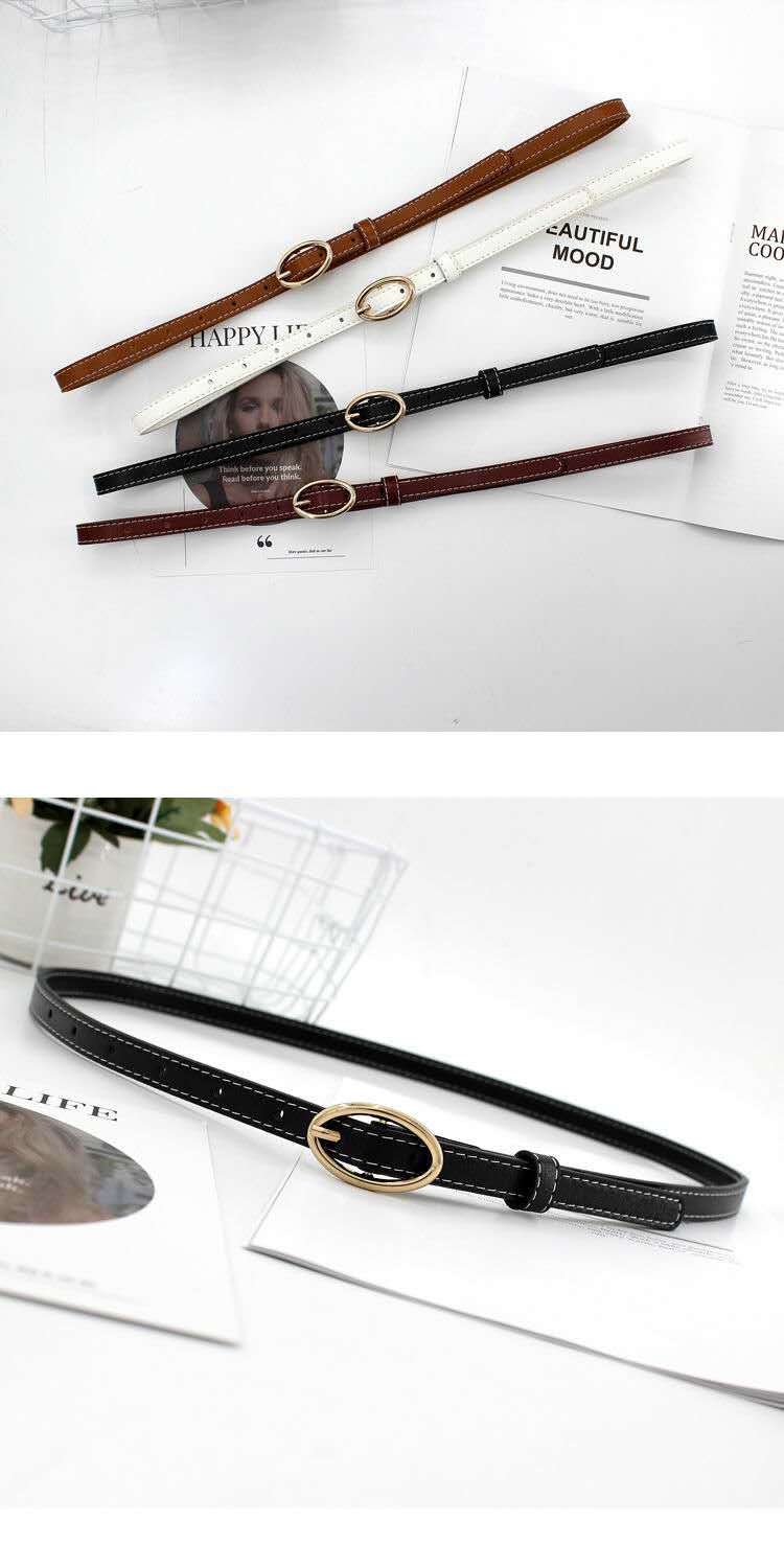 Women's Thin Belt Retro Style Pu Leather Waist Girdle For Women_voghion.com