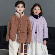 2025童装秋冬季新款男童女童加厚棉服儿童两面穿加绒保暖洋气外套