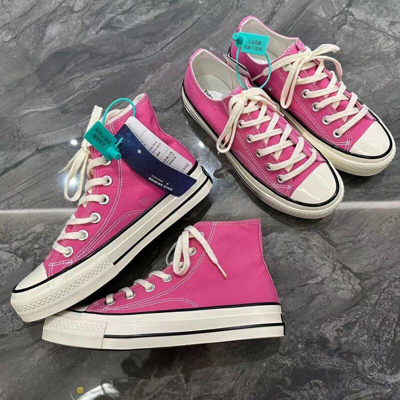 Meiqi Kuang Wei Putian Pure Original 1970s Classic High and Low Spring and Summer Canvas Student Board Shoes for Men and Women Couple Meiqi Kuang Wei Putian Pure Original 1970s Classic High and Low Spring and Summer Canvas Student Board Shoes for Men and Women Couple