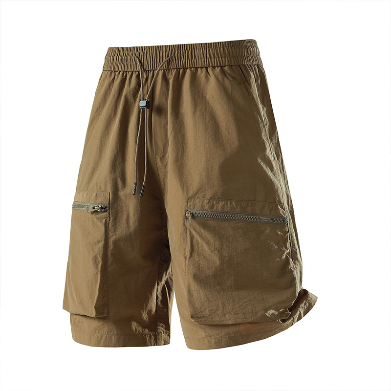 New American-Style Workwear Shorts for Men, Summer Multi-Pocket Loose Casual Sports Quick-Dry Shorts, Cross-Border