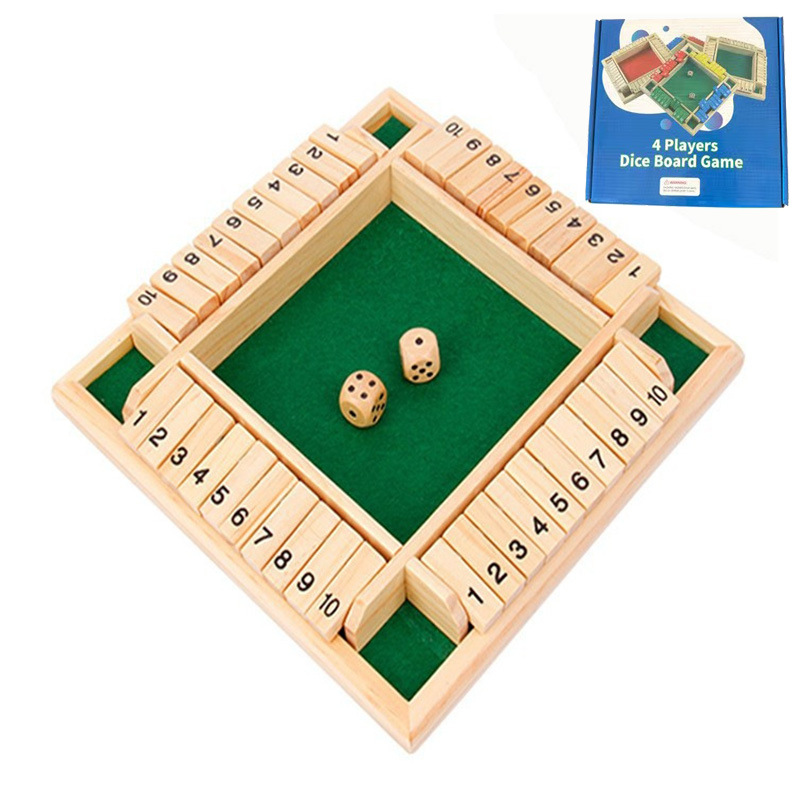 Juguetes transfronterizos CE y CPC piezas de ajedrez y tablas de ajedrez doble cara números cuatro cara juego de flop de ajedrez y vino ordenó juegos de mesa bar 3