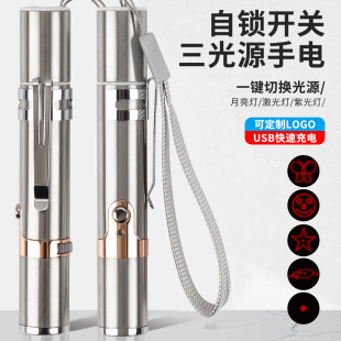 Wholesale of two-in-one infrared laser led moon lamp flashlight, pet cat toy, laser cat toy pic 6