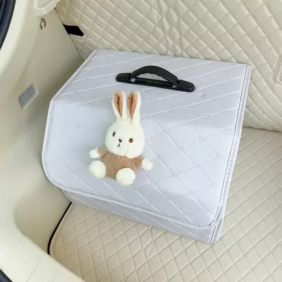 storage box storage box cute, Car storage bag/box - rabbit-doll-white-storage-box-large