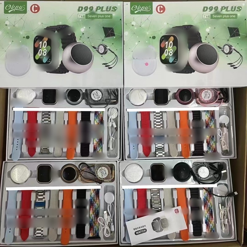 D99 Plus Smart Watch 10 in 1 suit Bluetooth Call Smart Bracelet Watch Headset suit D99 Combo