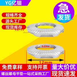 亿锢直销304不锈钢爪型接地垫圈防滑垫片花纹蝶形滚花垫圈M3批发
