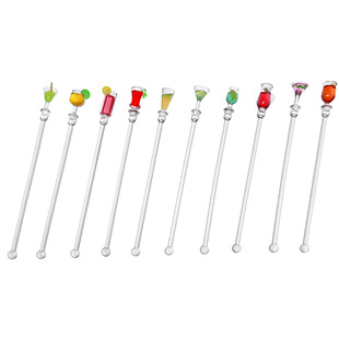 Acrylic Creative Stirring Stick Wine Glass Stirring Spoon Coffee Stirring Stick Plastic Mixing Stick Spoon Wine Glass Spoon