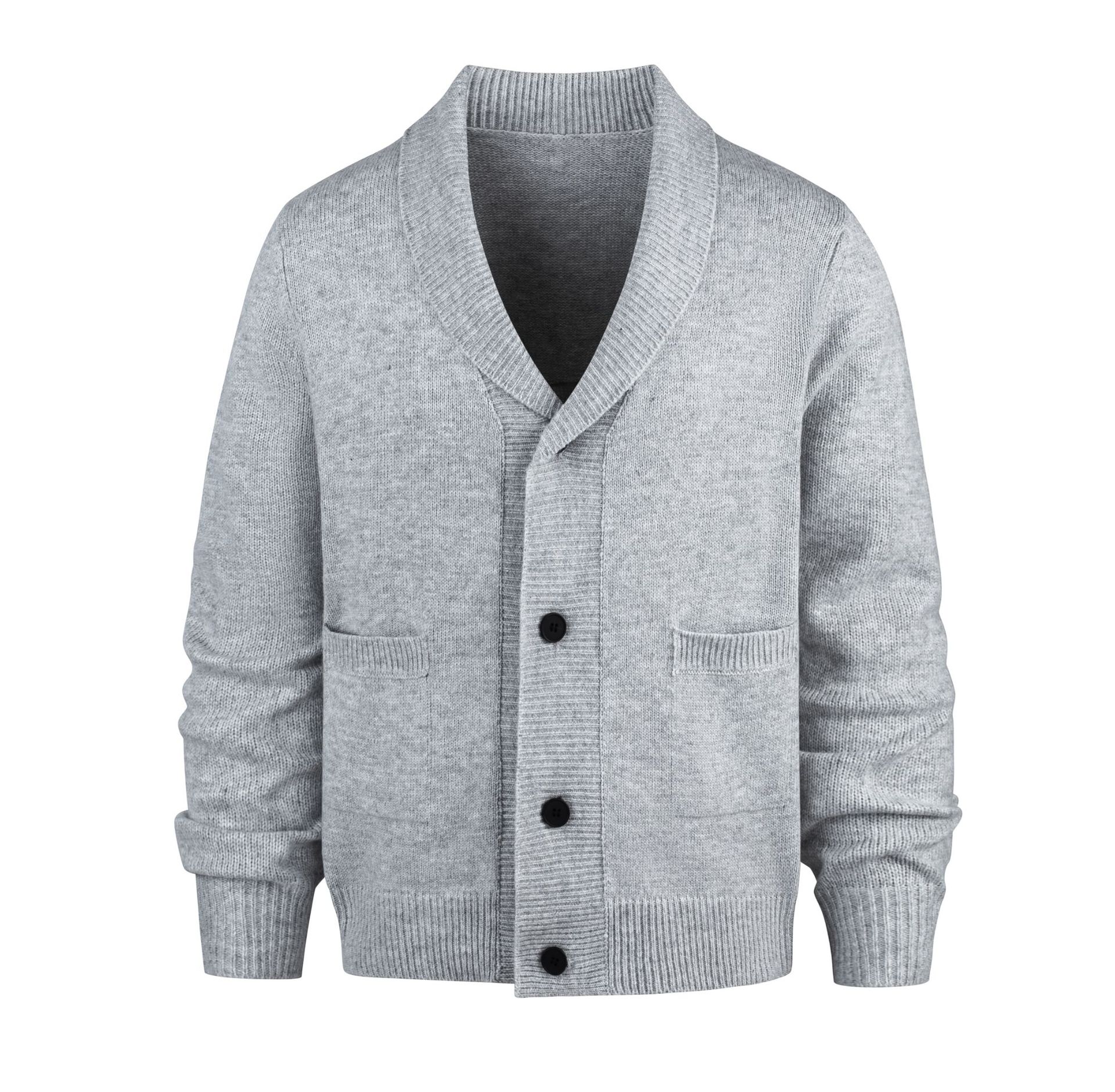 Men's Knit Cardigan Long Sleeve V-Neck Pocket Sweater Fall Winter Casual Coat Fashionable Overshirt Fashion Trends_viptrois.com