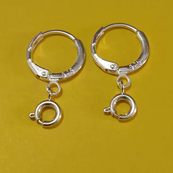 Color-Preserving 14K Gold-Plated Stamped 925 Round Ear Clip with Hanging Ear Hook European-Style Hoop DIY Earring Accessories