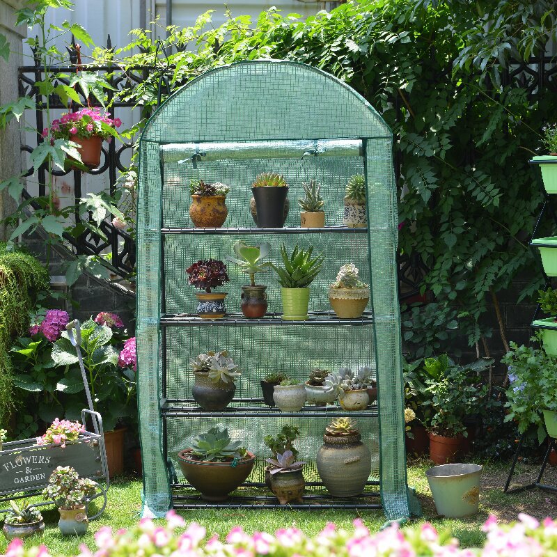 Four-layer Greenhouse Plant Shelter Rainproof Garden Dome Rack_voghion.com