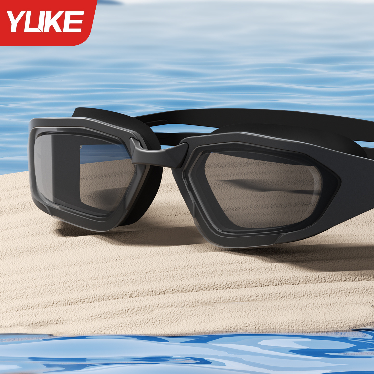 Set de Gafas de Natación de Policarbonato, Impermeable y Antiempañante