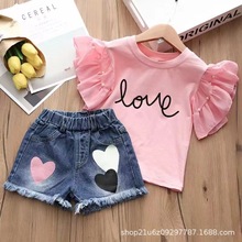 Summer 2024 foreign baby short-sleeved clothes two-piece set