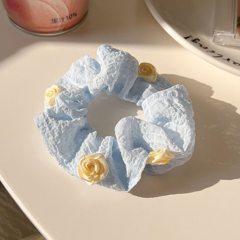 Anillo de cabello de intestino grande coreano para mujeres de alto nivel toallas cuadradas cuerdas de cabello de alta elasticidad y elásticas duraderas flojas flojas