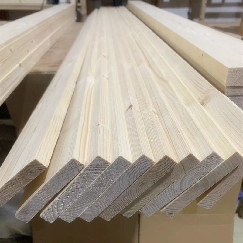 Solid Wood Board Thickeneded Bed Board Bedside Primary Color Pine Toddler DIY Handmade Wardrobe Board Shelf Square Wood Keel Strip