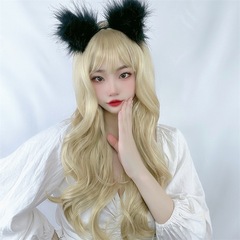 Air Layered Long Wavy Volume Fringe Hair Extension with Fibre Cap for Factory Wholesale, Ready-to-Dye