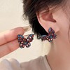 Silver needle, zirconium, fashionable advanced design earrings, bright catchy style, high-quality style, wholesale