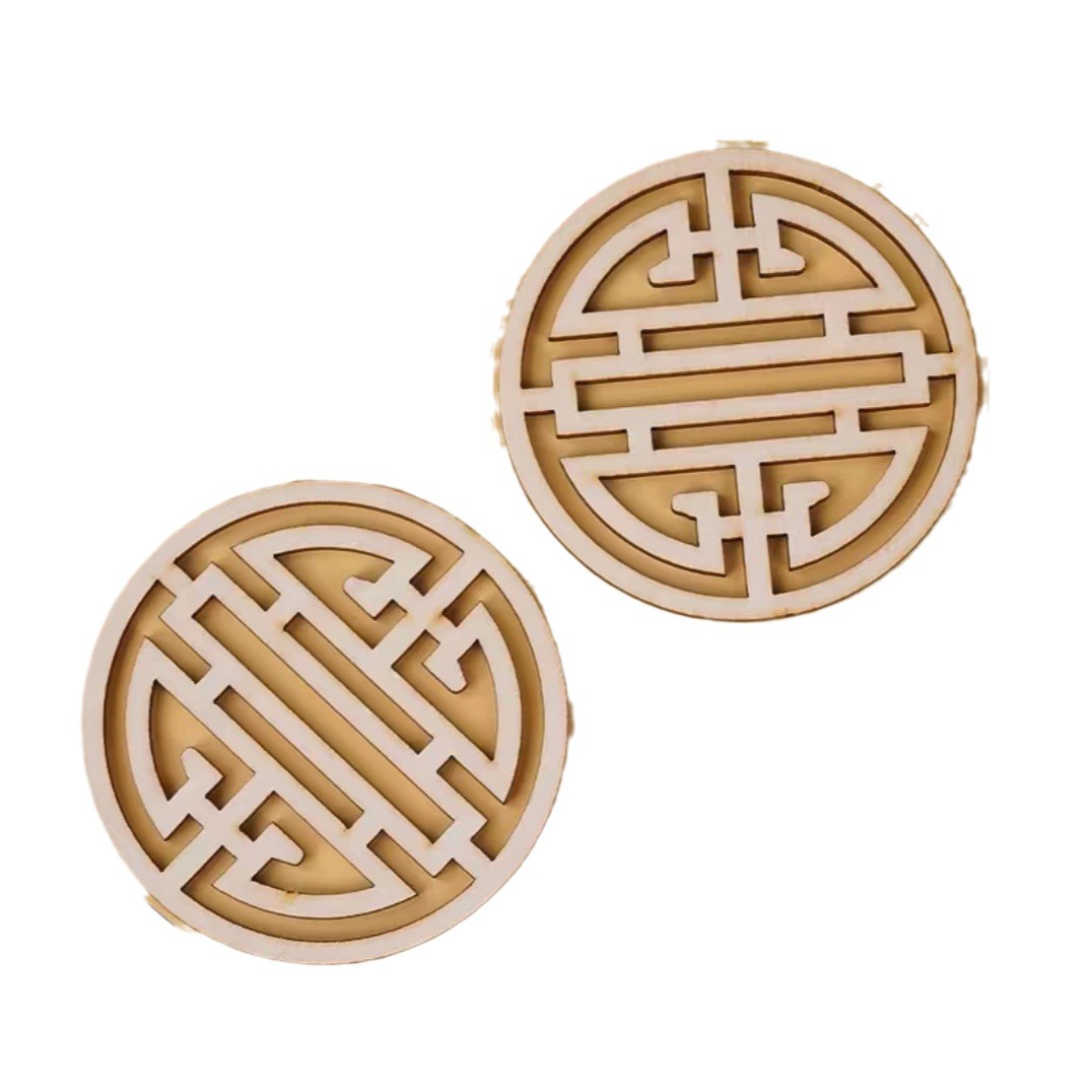 Nueva pantalla de madera de estilo chino, puertas y ventanas pequeñas, decoración de mesa de postres para hornear, modelo de mesa de arena de bricolaje hecho a mano, material de escena