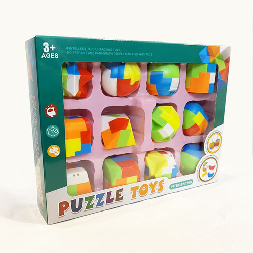 Cross-border children's Lu Ban lock block set for boys, early education intelligent puzzle assembly set, Kongming lock disassembly toy