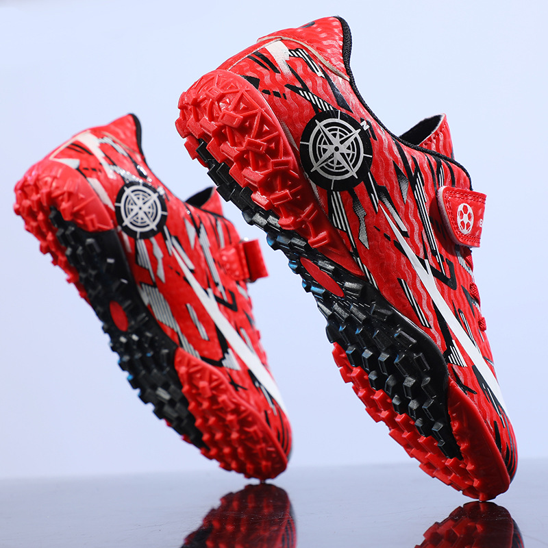 ShoeGlobe In Stock Cross-Border Soccer For Men With Velcro TF Cleats Long Student Youth Training Shoes Competition Spikes_voghion.com