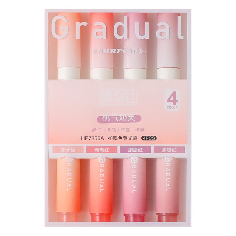 Wenxi Collection Club pluma fluorescente color claro de alto aspecto suave cabeza marcado pluma estudiante protección ocular mano cuenta clave marcado pluma