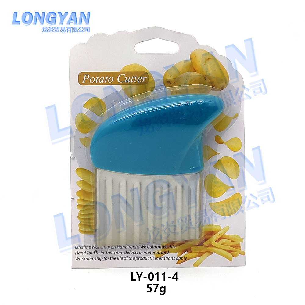Cortador de patatas de dientes de lobo cortador de patatas ondulado cuchillo de onda doméstico cortador de verduras herramienta de corte de patatas fritas
