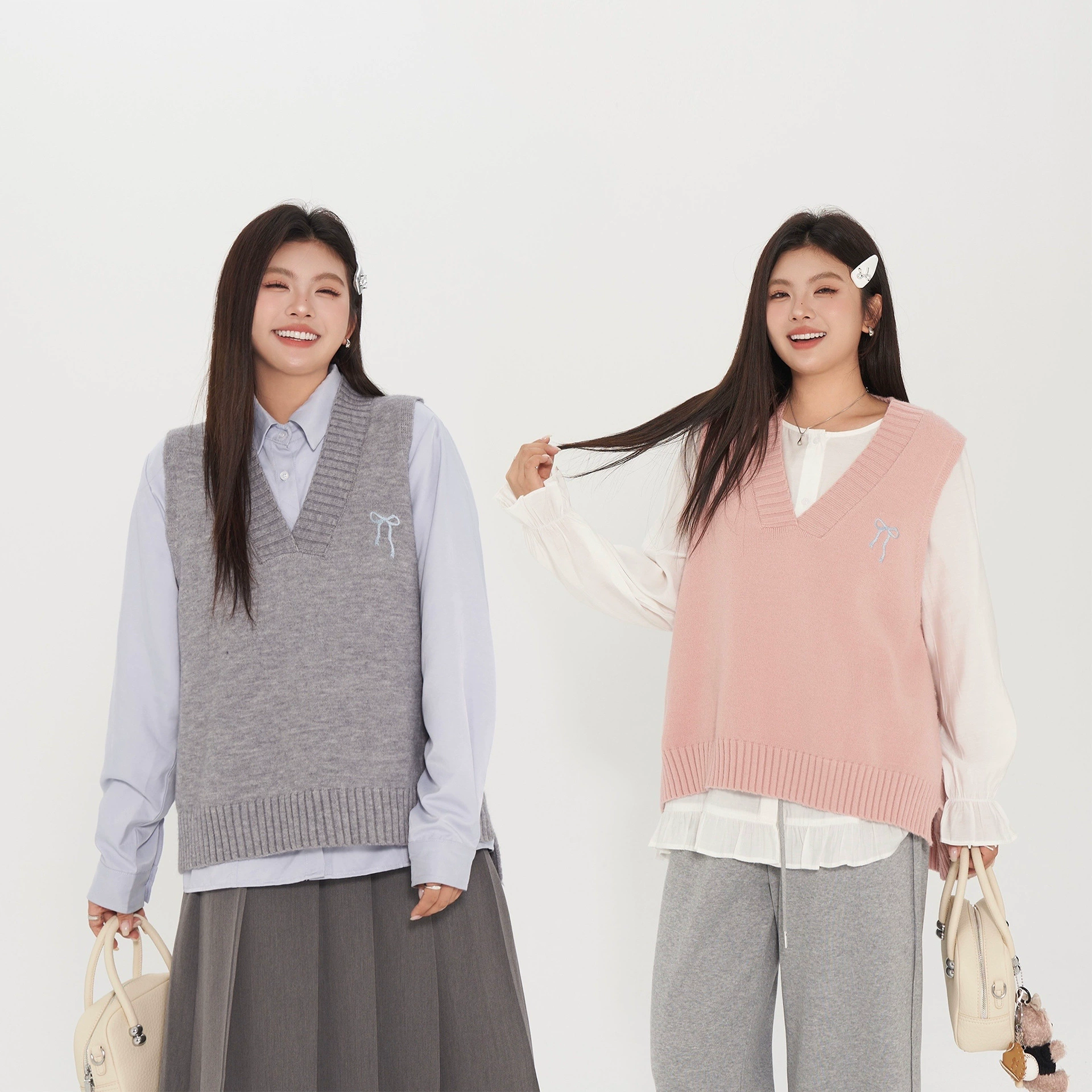 Осень и зима дикий новый лук вышивка без рукавов жилет 3608