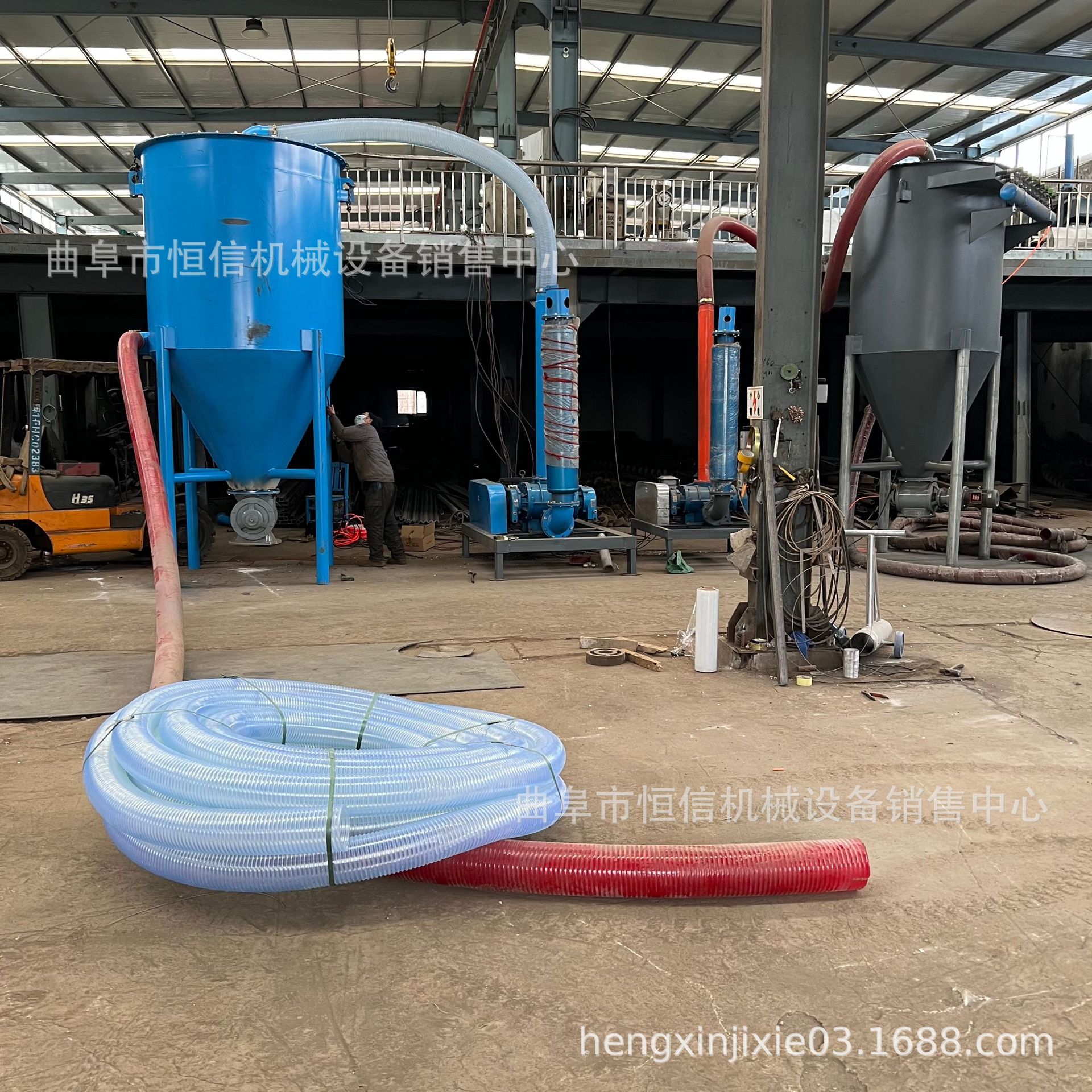 恒信直供棕刚玉气力吸灰机zcjb 20m金刚砂气力输送机 一机多用型